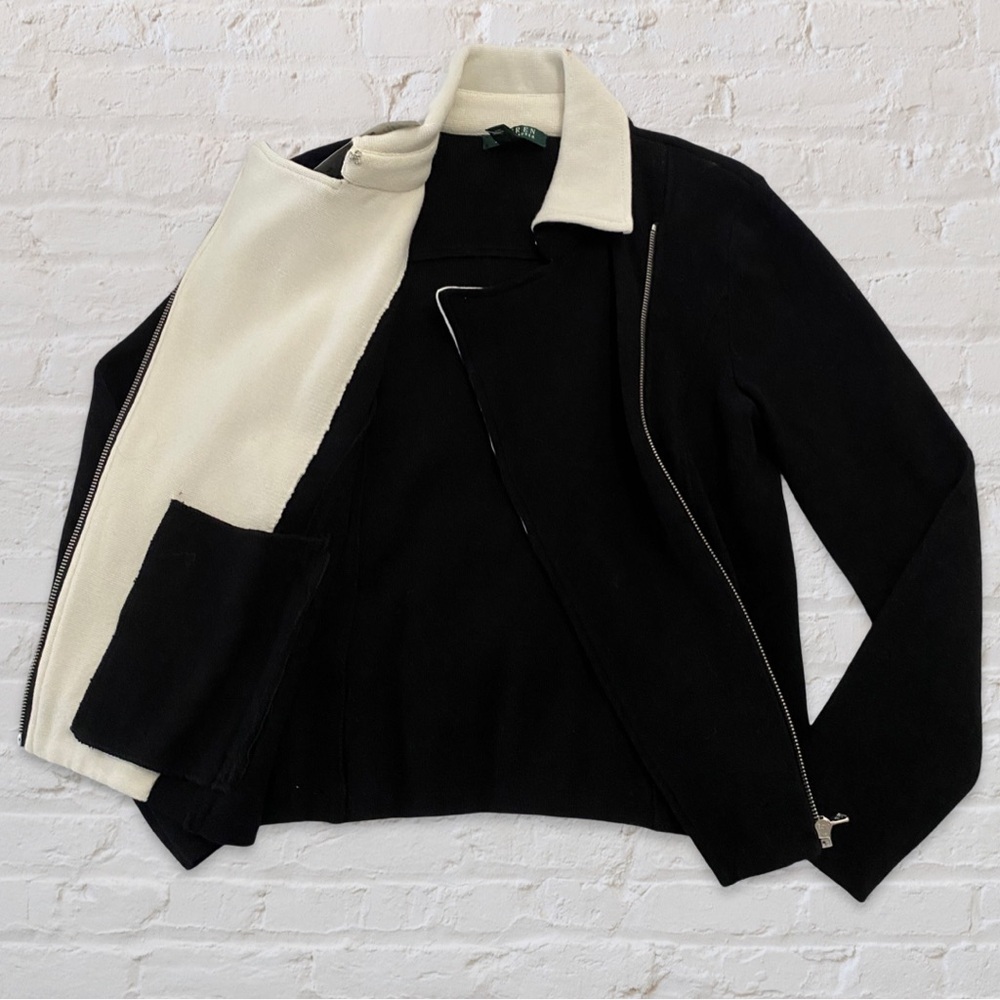 Lauren by Ralph Lauren Knit Moto Jacket - Picture 3 of 5